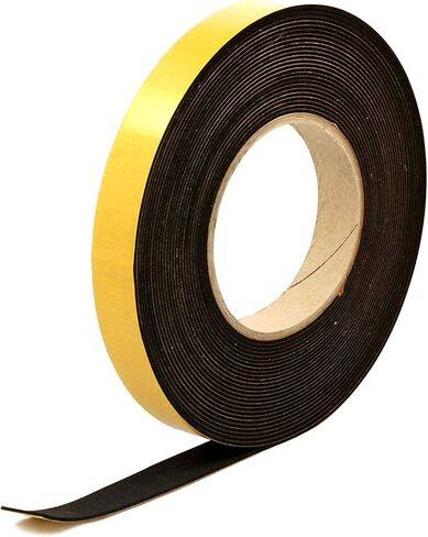 شريط إسفنجي ذاتي اللصق من مطاط النيوبرين باللون الأسود بعرض 3/4 بوصة × سمك 1/16 بوصة × طول 33 قدمًا in Kuwait