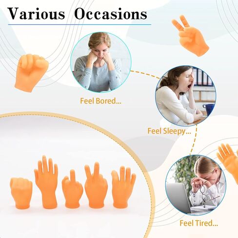 Newmemo أيدي صغيرة للقطط، أيدي أصابع صغيرة، أيدي قطط صغيرة للأصابع، دمية إصبع لمخالب القطط، قفازات أصابع للحيوانات الأليفة، أيدي صغيرة ناعمة لتدليك القطط، عرض دمى مضحك لأداء الكمامة (10 قطع) in Kuwait