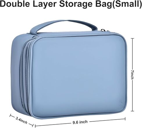 miloocul Large Capacity Electronics Accessories Organizer Travel Case with Adjustable Divider Waterproof Leather Cord Organizer Case Shockproof Tech Organizer Case (Black, Single Layer) in Kuwait