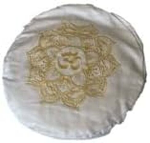 Vendorus Meditation Cushion Yoga Pillow with Buckwheat Hull Fill, Round Bolster Pillow for Sitting and Meditating, White, 30 * 30 * 15 cm in Saudi Arabia