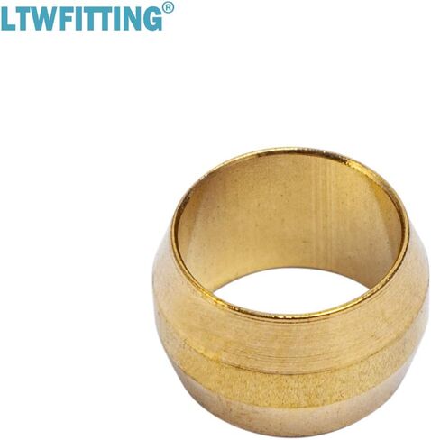LTWFITTING 5/16 بوصة أكمام ضغط نحاسية مع صامولة ضغط 5/16 بوصة، تركيب ضغط نحاسي (عبوة من 75) in Saudi Arabia