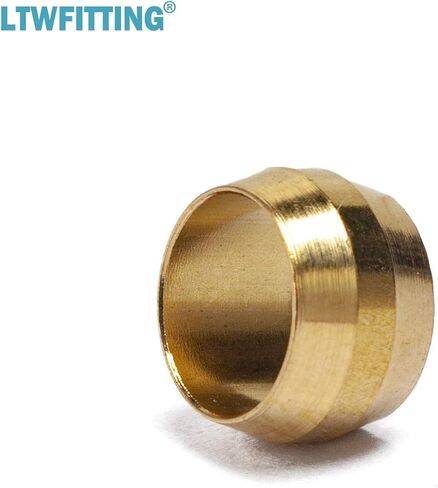 LTWFITTING 5/16 بوصة أكمام ضغط نحاسية مع صامولة ضغط 5/16 بوصة، تركيب ضغط نحاسي (عبوة من 75) in Saudi Arabia