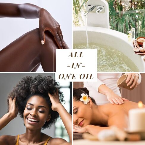 EssenceTree Holistic Life Oshun Goddess 24k Gold Oil All-in-One Whole Body Oil for Skin, Hair and Bath, Alluring Vanilla Spice Scent, GLOW UP with Vitamin E, Evening Primrose Oil in Saudi Arabia