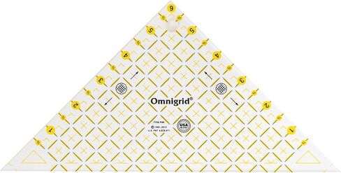 مثلث قائم Omnigrid لـ 1/2 متر مربع. مسطرة خياطة اللحف، ½ مربع يصل إلى 6 بوصات، شفاف in Kuwait