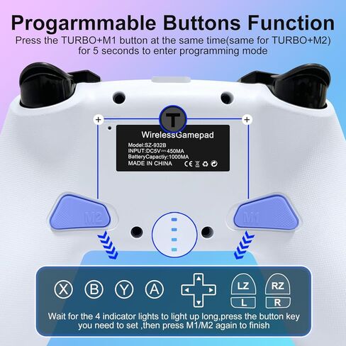 وحدة تحكم لاسلكية Switch Pro لجهاز تحكم Nintendo Switch/Lite/OLED، وحدة تحكم Nintendo Switch Pro مع ضوء LED رائع، قابلة للبرمجة، 6 محاور، توربو قابل للتعديل، اهتزاز مزدوج 4 سرعات، استيقظ in Kuwait