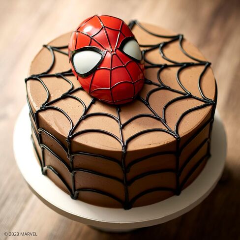 DecoPac Marvel's Spider-Man™ Spider and Mask Rings, Spider-Man Cupcake Decorations, Red and Blue Food Safe Cake Toppers – 24 Pack in Kuwait