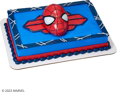 DecoPac Marvel's Spider-Man™ Spider and Mask Rings, Spider-Man Cupcake Decorations, Red and Blue Food Safe Cake Toppers – 24 Pack in Kuwait
