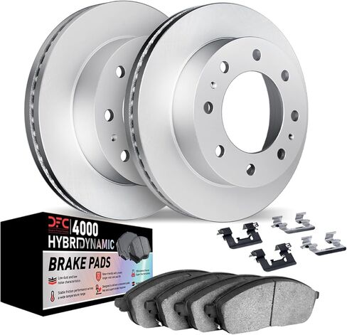 Dynamic Friction Company Front Geospec Brake Rotors Kit | 4000 HybriDynamic Brake Pads includes Hardware 4812-54046 in Saudi Arabia