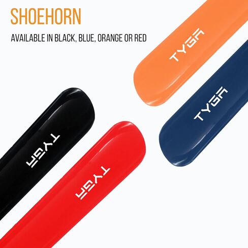 TYGA لبيسة حذاء طويلة بمقبض طويل 17 بوصة 43 سم - لبيسة حذاء بلاستيكية للرجال والنساء مع قبضة مريحة - لبيسة أحذية طويلة مرنة لكبار السن (أزرق) (عبوة من 1) in Kuwait