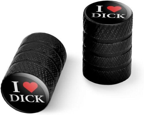 I Love Dick Heart Motorcycle Bicycle Bike Tire Rim Wheel Aluminum Valve Stem Caps in Saudi Arabia