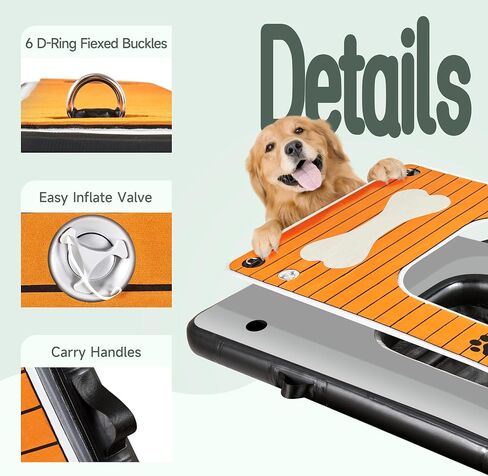 Pohare Dog Pool Ramp Pup Plank for Boat(60"×40"), Safe & Easy Access to Water for Dogs, Dog Boat Ramp for Swimming Dogs Up to 210 Pounds Dog Floats for Pool, Dock, & Lake in Saudi Arabia