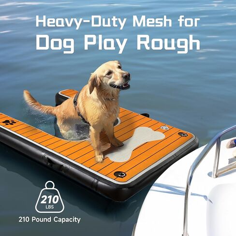 Pohare Dog Pool Ramp Pup Plank for Boat(60"×40"), Safe & Easy Access to Water for Dogs, Dog Boat Ramp for Swimming Dogs Up to 210 Pounds Dog Floats for Pool, Dock, & Lake in Saudi Arabia