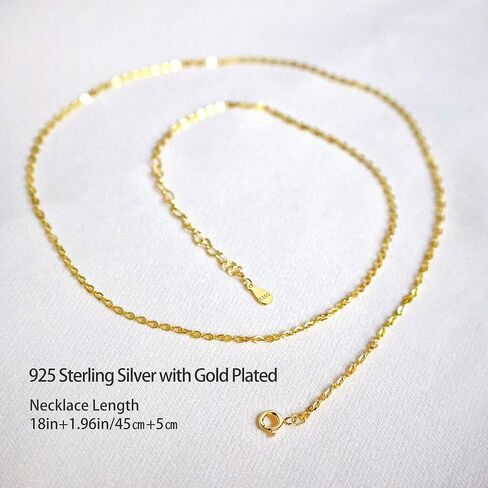 عقد بقلادة من اللؤلؤ القريب للنساء مع سلسلة مطلية بالذهب من الفضة الإسترليني عيار 925 قابلة للتعديل in Kuwait