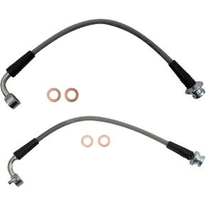 TRQ Rear Performance Brake Hose Set Compatible with 1992-1994 Honda Civic in Kuwait
