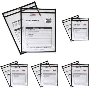 C-Line Stitched Shop Ticket Holders, Both Sides Clear, 9 x 12 Inches, 25 per Box (46912) in Kuwait