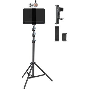 حامل شاشة TELEPROMPTER الكبيرة للجهاز اللوحي/الهاتف مع ترايبود قابل للتمديد ، وتصميم مزدوج المشبك مع مشابك 3 طرازات قابلة للتبديل. مثالي للمؤتمر المباشر/التسجيل/الفيديو in Kuwait