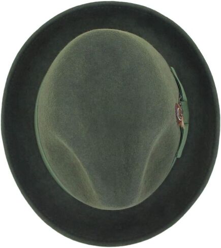Belfry Trilby Men/Women Snap Brim Vintage Style Dress Fedora Hat 100% Pure Wool Felt Available in Black, Grey, Pecan (Medium Brown) in Kuwait
