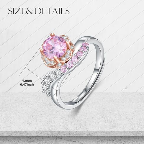 925 Sterling Silver Aquamarine Ring Ringsstone Rings for Women Cushion Cut Gemstone Engagy Rings Channel Set March Birthstone Anniversary Size 7 in Kuwait