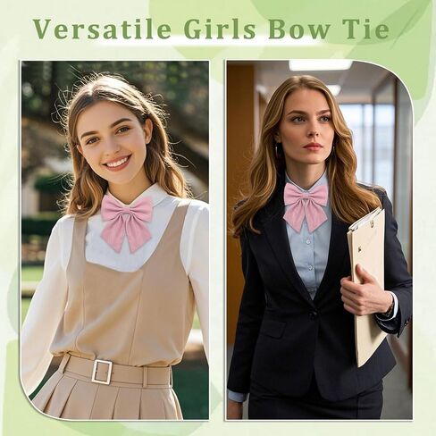 Solid Color Bow Tie for Women Gril, Adjustable Women Bow Tie, Pre-Tied Bowtie for Uniform School Party Cosplay Prom in Saudi Arabia