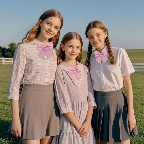 Solid Color Bow Tie for Women Gril, Adjustable Women Bow Tie, Pre-Tied Bowtie for Uniform School Party Cosplay Prom in Saudi Arabia