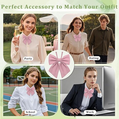 Solid Color Bow Tie for Women Gril, Adjustable Women Bow Tie, Pre-Tied Bowtie for Uniform School Party Cosplay Prom in Saudi Arabia