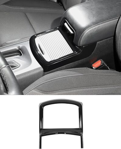 Carbon Fiber Cup Holder Panel Cover Trim Frame Decor for Dodge Charger/Chrysler 300 2011+ in Kuwait