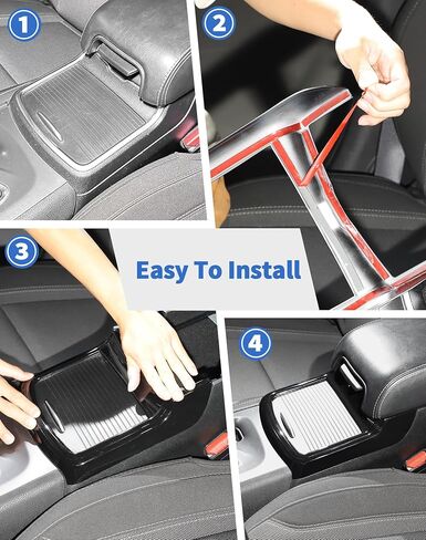 Carbon Fiber Cup Holder Panel Cover Trim Frame Decor for Dodge Charger/Chrysler 300 2011+ in Kuwait