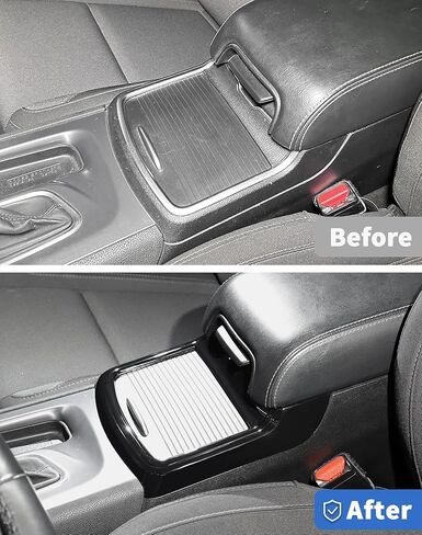 Carbon Fiber Cup Holder Panel Cover Trim Frame Decor for Dodge Charger/Chrysler 300 2011+ in Kuwait