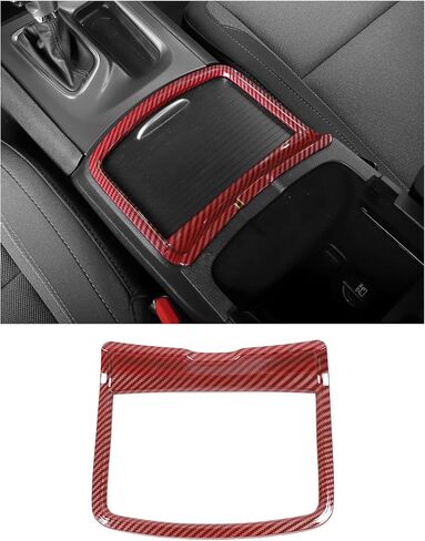 Carbon Fiber Cup Holder Panel Cover Trim Frame Decor for Dodge Charger/Chrysler 300 2011+ in Kuwait