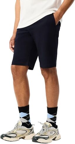 Lacoste Men's Slim Fit Stretch Cotton Bermuda Shorts, Black, 34 in Kuwait