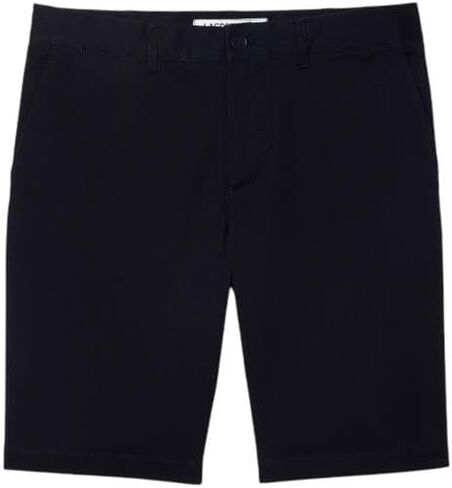 Lacoste Men's Slim Fit Stretch Cotton Bermuda Shorts, Black, 34 in Kuwait