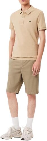 Lacoste Men's Slim Fit Stretch Cotton Bermuda Shorts, Black, 34 in Kuwait