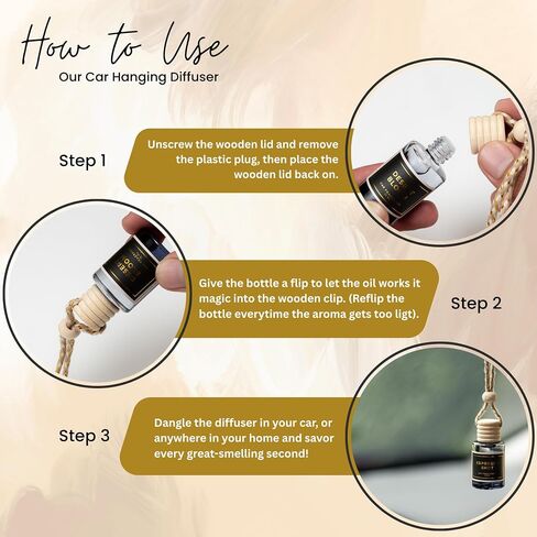 Car Hanging Diffuser - Invigorating Coffee Scented Car Freshener with Luxurious Design - Lasts up to 60 days (Espresso Shot) in Saudi Arabia