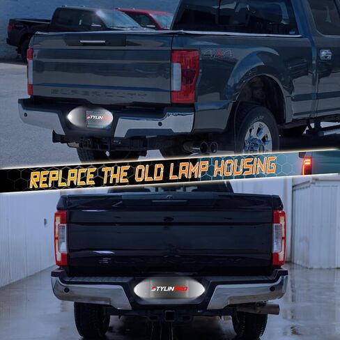 LED License Plate Light Compatible with 2017-2024 Ford F250 F350 F450 Super Duty Pickup Truck Tag Lamp Assembly with Socket 6000K White Bulb, Pack of 2 in Saudi Arabia