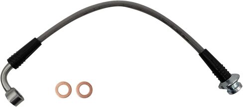 TRQ Rear Performance Brake Hose Set Compatible with 1992-1994 Honda Civic in Kuwait