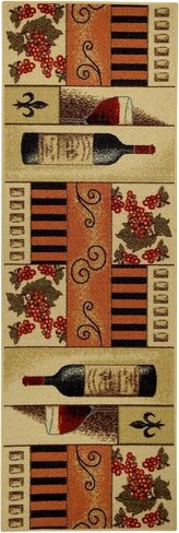 Kitchen Rugs and Mats - 18" x 31" - Non Skid, Rubber Back - Wine Themed - Doormat in Saudi Arabia