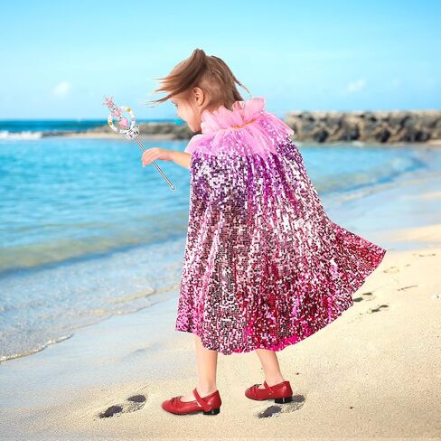 Meland Mermaid Cape for Princess Dress Up, Toy Gift for Girls Ages 3-8 in Saudi Arabia