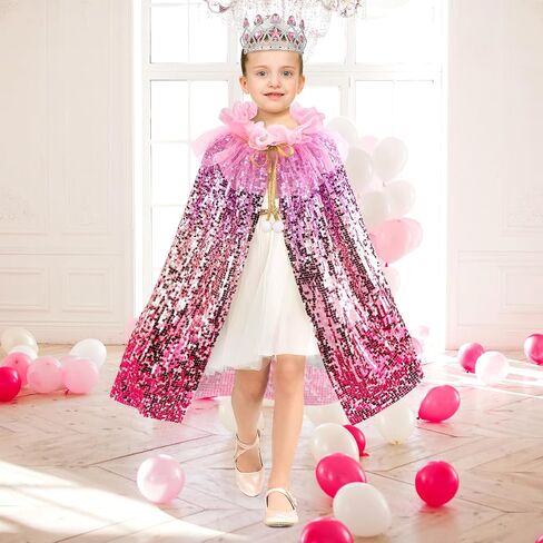 Meland Mermaid Cape for Princess Dress Up, Toy Gift for Girls Ages 3-8 in Saudi Arabia