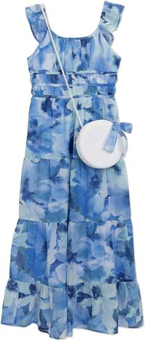 Speechless Girls' Flutter Sleeve Chiffon Maxi Dress in Kuwait
