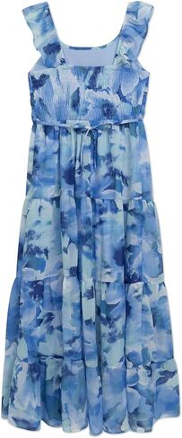 Speechless Girls' Flutter Sleeve Chiffon Maxi Dress in Kuwait