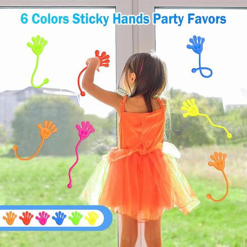اليدين اللزج Bulk 48 PCS Party Favors for Kids 4-8 8-12 Stacky Latcy Hand Toy Easter Stainsers Egg Fillers Goodie Bag Treasure Box Toys لجوائز الفصول الدراسية لوازم حفلة عيد ميلاد in Kuwait