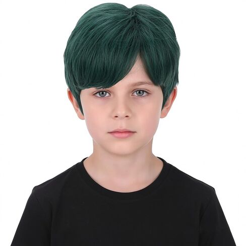 Boys Brown Wig Kids Short Brown Wigs Nature Layered Hair Wig Daily Party Halloween Costume Wigs for Children in Kuwait