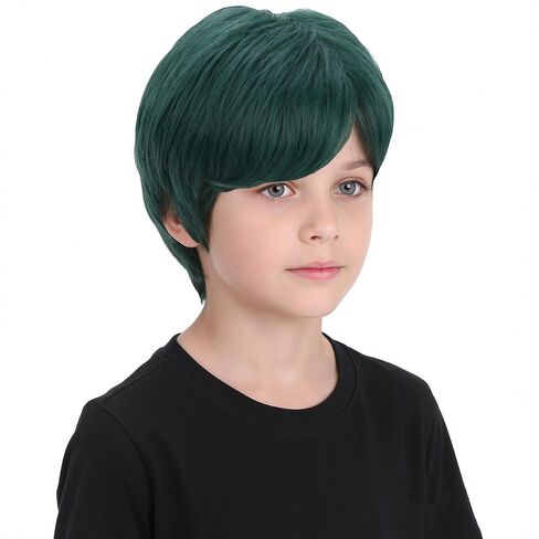 Boys Brown Wig Kids Short Brown Wigs Nature Layered Hair Wig Daily Party Halloween Costume Wigs for Children in Kuwait