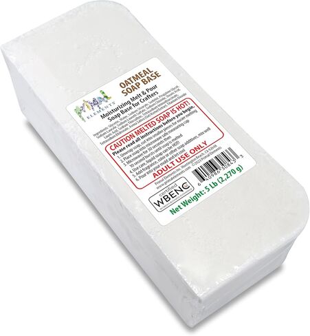 Primal Elements Goat Milk Soap Base - Moisturizing Melt and Pour Glycerin Soap Base for Crafting and Soap Making, Easy to Cut - 5 Pound in Kuwait