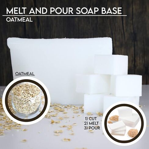 Primal Elements Goat Milk Soap Base - Moisturizing Melt and Pour Glycerin Soap Base for Crafting and Soap Making, Easy to Cut - 5 Pound in Kuwait