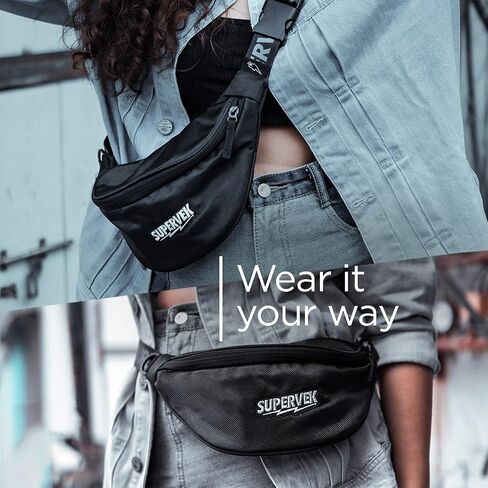 Crossbody Fanny Pack for Men Women - حقيبة محيطية أنيقة وخفيفة الوزن مقاومة للمياه - حقيبة حزام بوم الورك للسفر في الهواء الطلق المشي على الجري على ركوب الدراجات التمرين in Kuwait