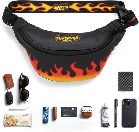 Crossbody Fanny Pack for Men Women - حقيبة محيطية أنيقة وخفيفة الوزن مقاومة للمياه - حقيبة حزام بوم الورك للسفر في الهواء الطلق المشي على الجري على ركوب الدراجات التمرين in Kuwait
