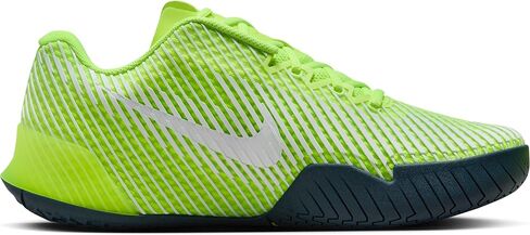 NikeCourt Air Zoom Vapor 11 Premium Men's Hard Court Tennis Shoes (FJ2055-001, Phantom/Stadium Green/Barely Volt) Size 10.5 in Kuwait