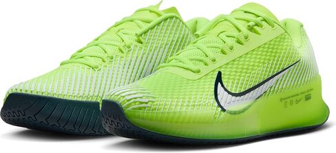 NikeCourt Air Zoom Vapor 11 Premium Men's Hard Court Tennis Shoes (FJ2055-001, Phantom/Stadium Green/Barely Volt) Size 10.5 in Kuwait
