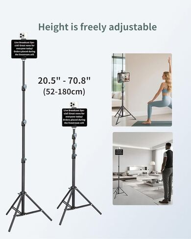 حامل شاشة TELEPROMPTER الكبيرة للجهاز اللوحي/الهاتف مع ترايبود قابل للتمديد ، وتصميم مزدوج المشبك مع مشابك 3 طرازات قابلة للتبديل. مثالي للمؤتمر المباشر/التسجيل/الفيديو in Kuwait